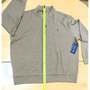 Men's U.S. Polo Assn. Quarter Zip Sweater 2XL Coffee Heather